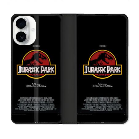 Housse cuir portefeuille Pour Iphone 17 Jurassic Park Affiche