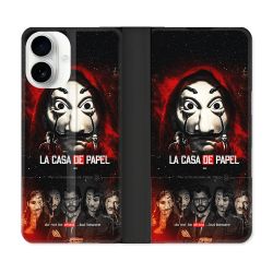 Housse cuir portefeuille Pour Iphone 17 La Casa De Papel