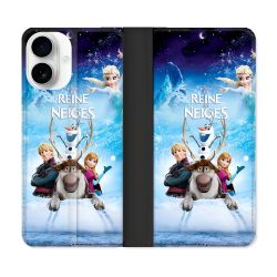 Housse cuir portefeuille Pour Iphone 17 La Reine Des Neiges