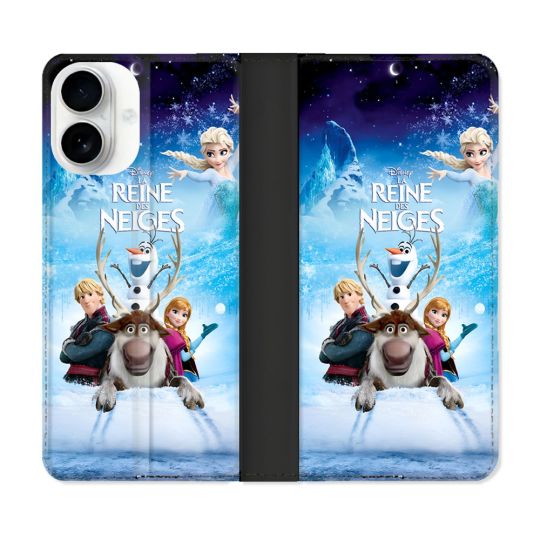 Housse cuir portefeuille Pour Iphone 17 La Reine Des Neiges