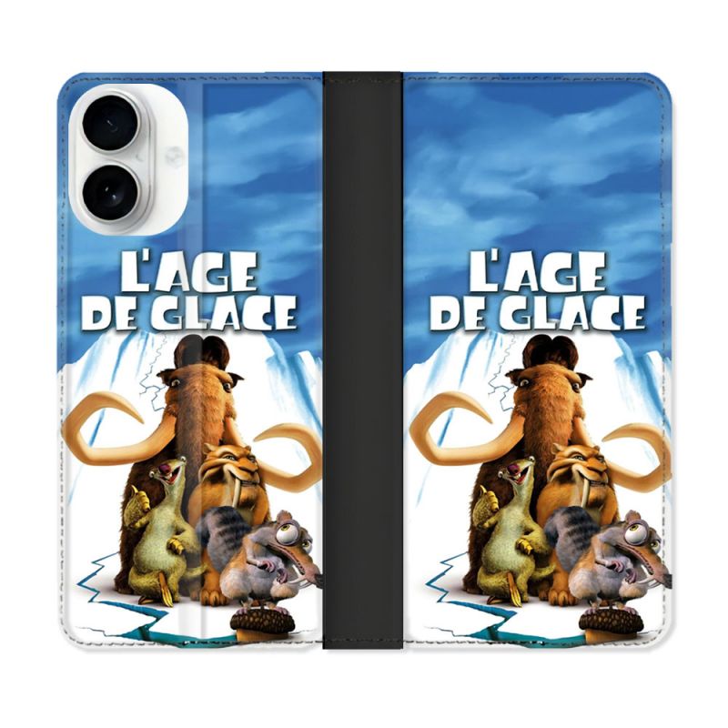 Housse cuir portefeuille Pour Iphone 17 L'âge de Glace Affiche