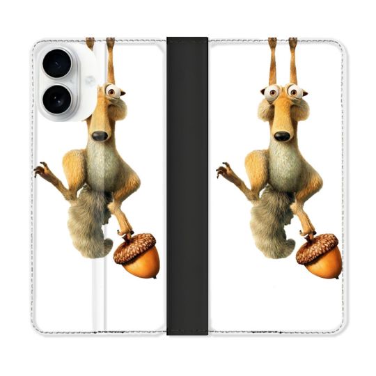 Housse cuir portefeuille Pour Iphone 17 L'âge de Glace Scratch Suspendu