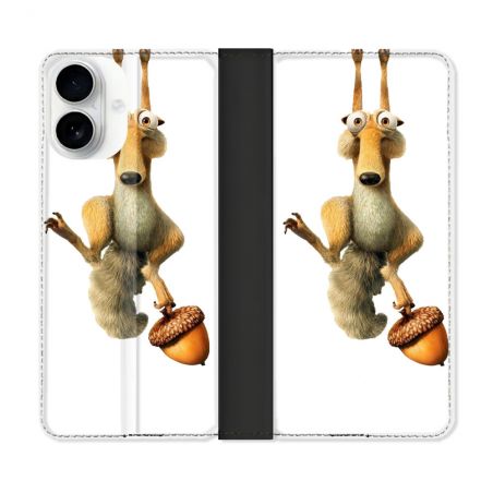 Housse cuir portefeuille Pour Iphone 17 L'âge de Glace Scratch Suspendu