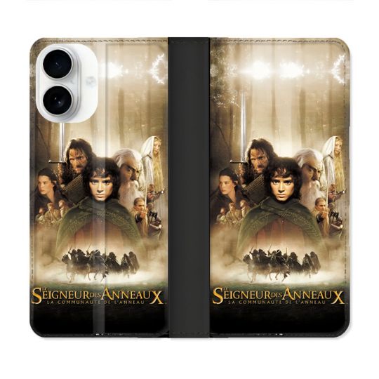 Housse cuir portefeuille Pour Iphone 17 Le seigneur Des Anneaux Affiche