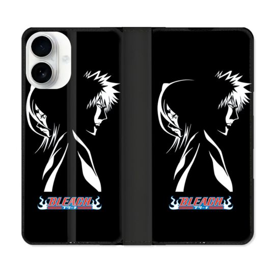Housse cuir portefeuille Pour Iphone 17 Manga Bleach Duo