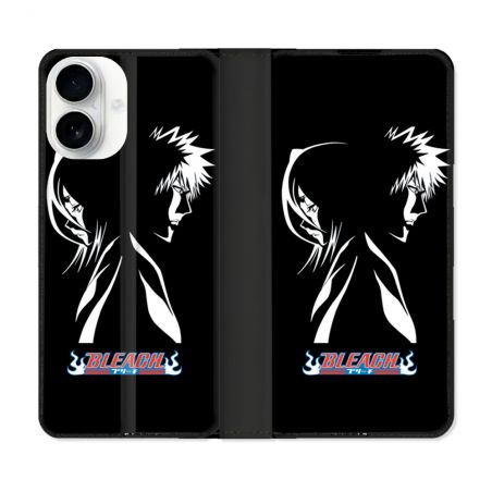 Housse cuir portefeuille Pour Iphone 17 Manga Bleach Duo