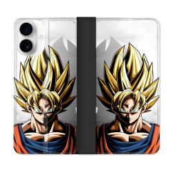 Housse cuir portefeuille Pour Iphone 17 Manga Dragon Ball Sangoku Portrait