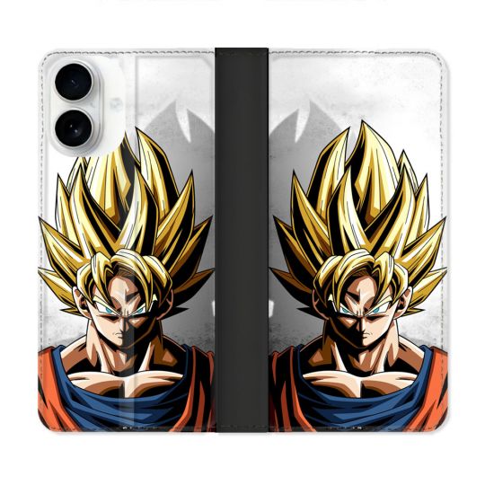 Housse cuir portefeuille Pour Iphone 17 Manga Dragon Ball Sangoku Portrait