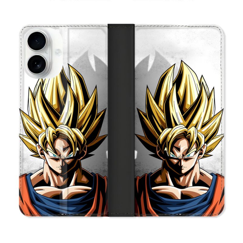 Housse cuir portefeuille Pour Iphone 17 Manga Dragon Ball Sangoku Portrait