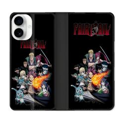 Housse cuir portefeuille Pour Iphone 17 Manga Fairy Tail Logo Team