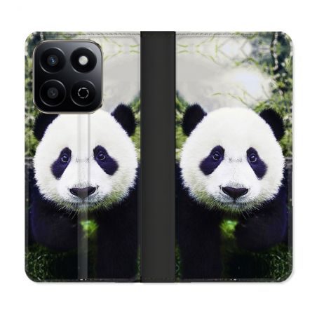 Housse cuir portefeuille Pour Honor 200 Smart 5G Animal Panda Color
