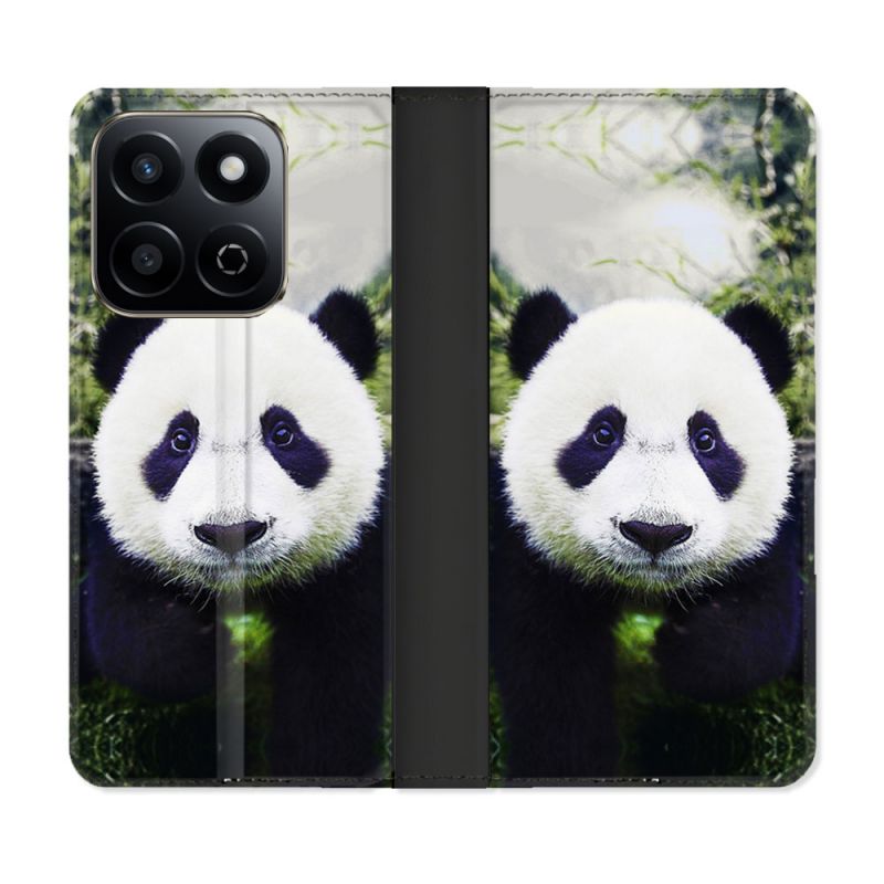 Housse cuir portefeuille Pour Honor 200 Smart 5G Animal Panda Color