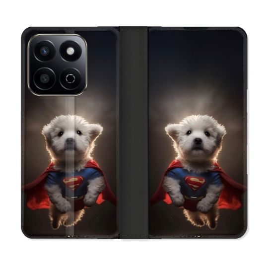 Housse cuir portefeuille Pour Honor 200 Smart 5G Animal Super Chien
