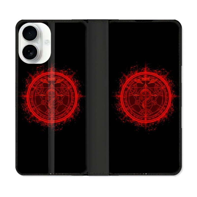 Housse cuir portefeuille Pour Iphone 17 Manga Fullmetal Alchemist Logo