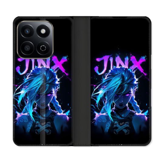Housse cuir portefeuille Pour Honor 200 Smart 5G Arcane Jinx Night