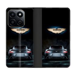 Housse cuir portefeuille Pour Honor 200 Smart 5G Aston Martin