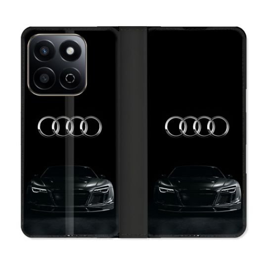Housse cuir portefeuille Pour Honor 200 Smart 5G Audi