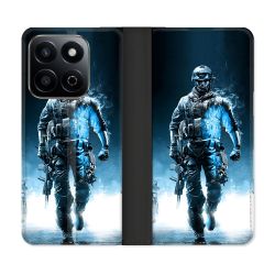 Housse cuir portefeuille Pour Honor 200 Smart 5G Call Of Duty Guerrier
