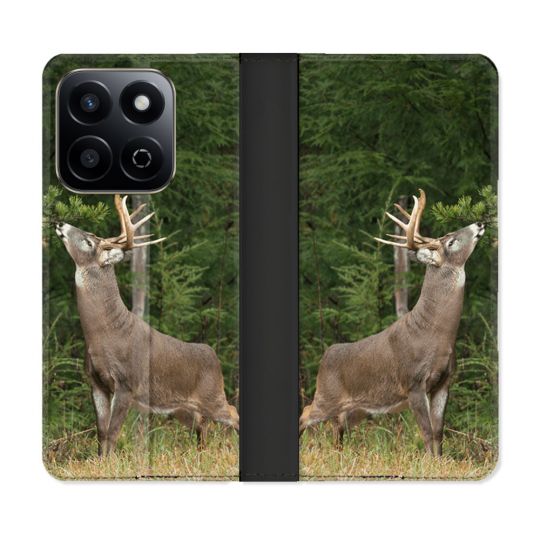 Housse cuir portefeuille Pour Honor 200 Smart 5G Chasse Cerf