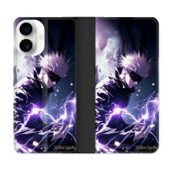 Housse cuir portefeuille Pour Iphone 17 Manga Jujutsu Kaisen Gojo Saturo