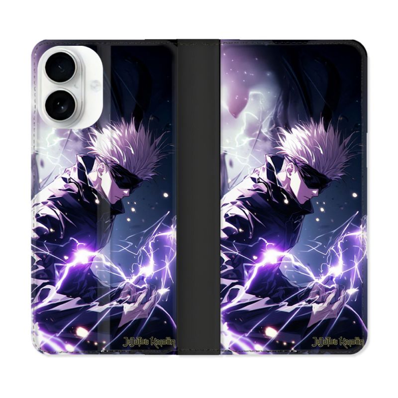 Housse cuir portefeuille Pour Iphone 17 Manga Jujutsu Kaisen Gojo Saturo