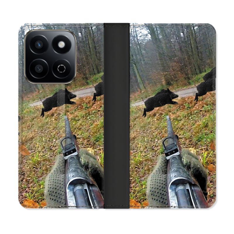 Housse cuir portefeuille Pour Honor 200 Smart 5G Chasse Vision Tir