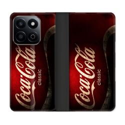 Housse cuir portefeuille Pour Honor 200 Smart 5G Coca Cola Classique
