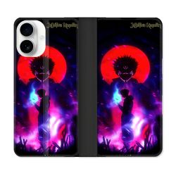 Housse cuir portefeuille Pour Iphone 17 Manga Jujutsu Kaisen Itadori Sukuna