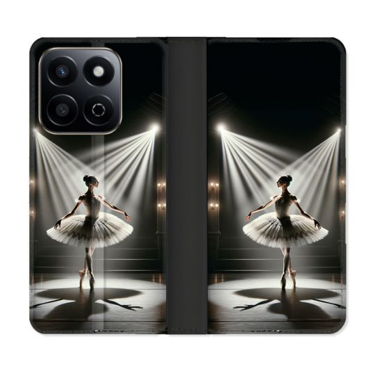 Housse cuir portefeuille Pour Honor 200 Smart 5G Danseuse Lumière