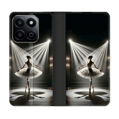 Housse cuir portefeuille Pour Honor 200 Smart 5G Danseuse Lumière