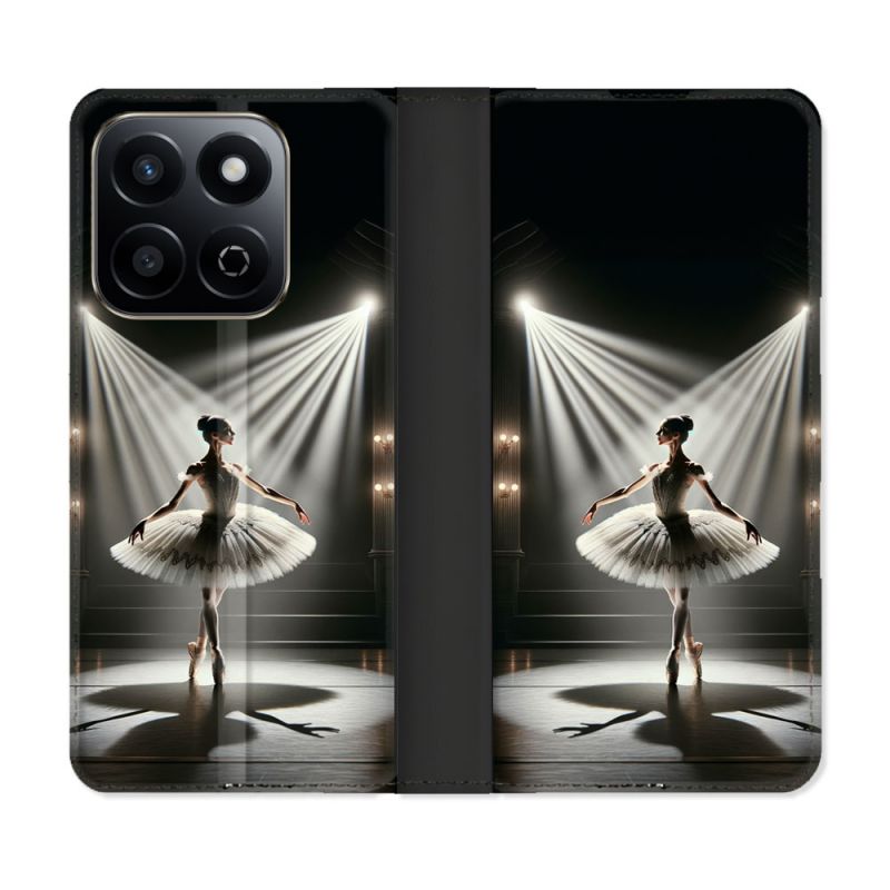 Housse cuir portefeuille Pour Honor 200 Smart 5G Danseuse Lumière