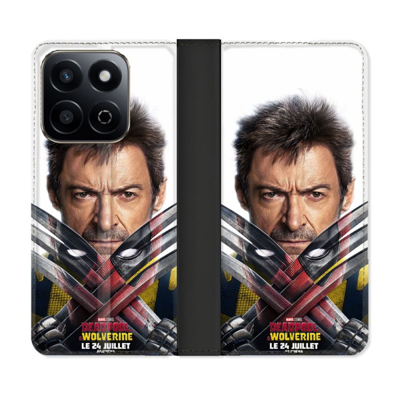Housse cuir portefeuille Pour Honor 200 Smart 5G Deadpool Affiche