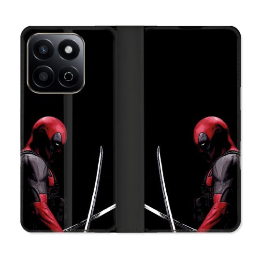 Housse cuir portefeuille Pour Honor 200 Smart 5G Deadpool Epee