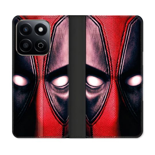 Housse cuir portefeuille Pour Honor 200 Smart 5G Deadpool Yeux