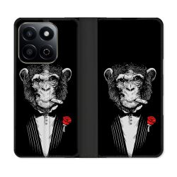 Housse cuir portefeuille Pour Honor 200 Smart 5G Decale Singe Mafia