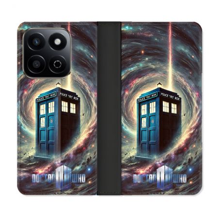 Housse cuir portefeuille Pour Honor 200 Smart 5G Dr Who Tardis Univers