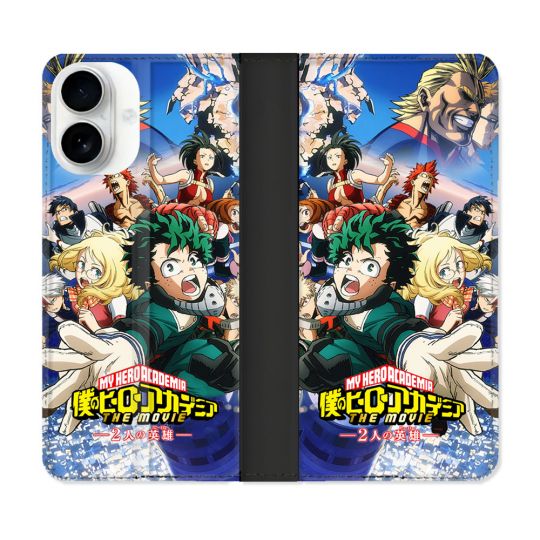 Housse cuir portefeuille Pour Iphone 17 Manga My Hero Academia Affiche