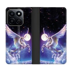 Housse cuir portefeuille Pour Honor 200 Smart 5G Fantastique Licorne Céleste
