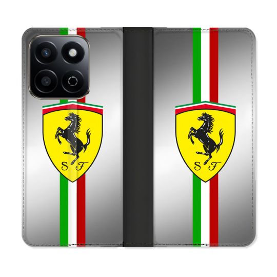 Housse cuir portefeuille Pour Honor 200 Smart 5G Ferrari Ligne
