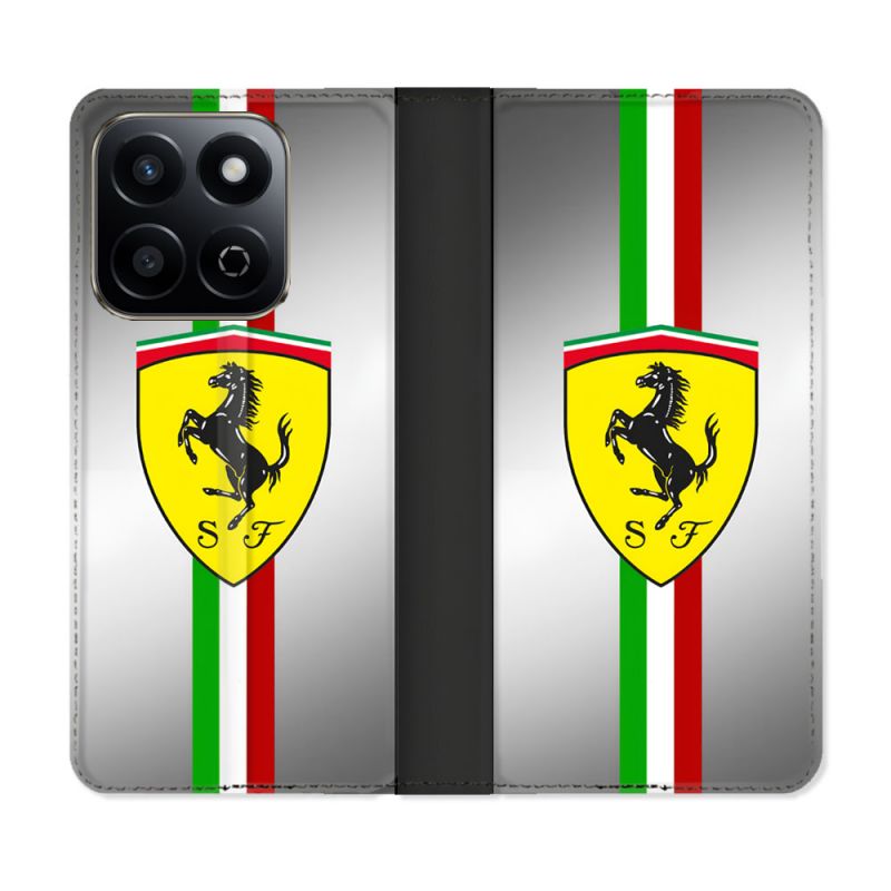 Housse cuir portefeuille Pour Honor 200 Smart 5G Ferrari Ligne