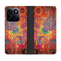 Housse cuir portefeuille Pour Honor 200 Smart 5G Fleur Psychedelic