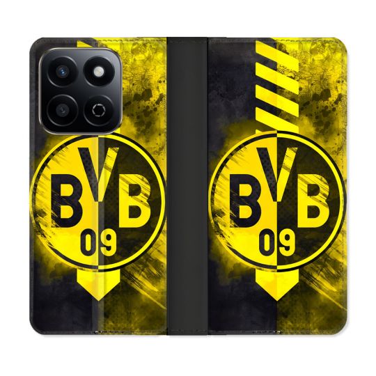 Housse cuir portefeuille Pour Honor 200 Smart 5G Foot Dortmund