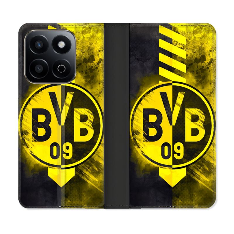 Housse cuir portefeuille Pour Honor 200 Smart 5G Foot Dortmund
