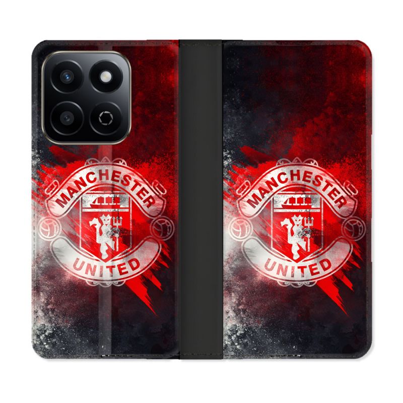 Housse cuir portefeuille Pour Honor 200 Smart 5G Foot Manchester United