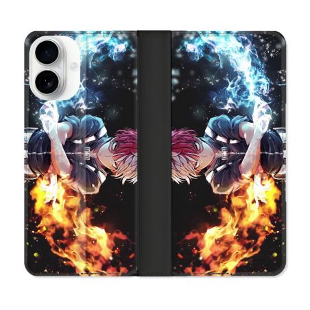 Housse cuir portefeuille Pour Iphone 17 Manga My Hero Academia Shoto