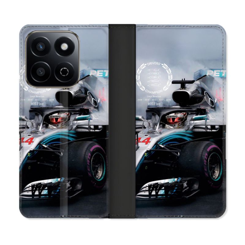 Housse cuir portefeuille Pour Honor 200 Smart 5G Formule 1 F1 Mercedes Petronas