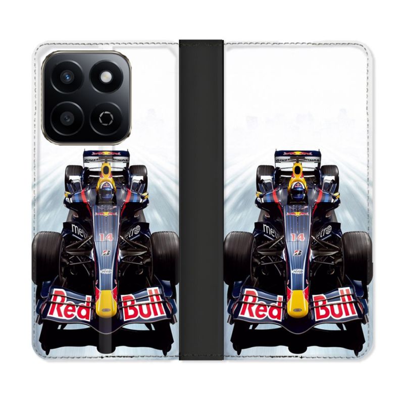 Housse cuir portefeuille Pour Honor 200 Smart 5G Formule 1 F1 Red Bull