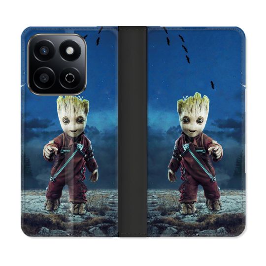 Housse cuir portefeuille Pour Honor 200 Smart 5G Groot Bleu