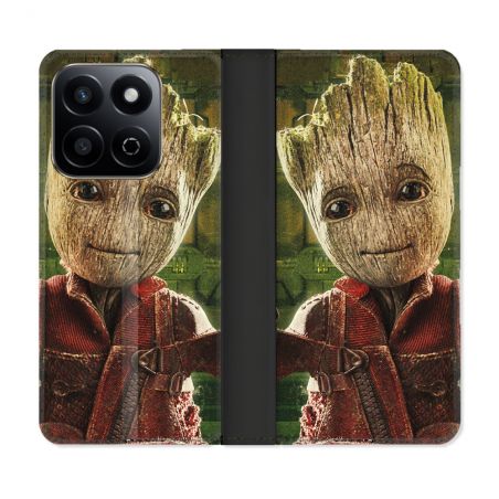 Housse cuir portefeuille Pour Honor 200 Smart 5G Groot Vert