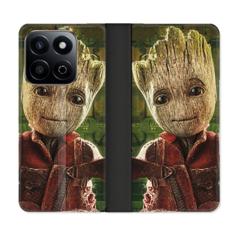 Housse cuir portefeuille Pour Honor 200 Smart 5G Groot Vert